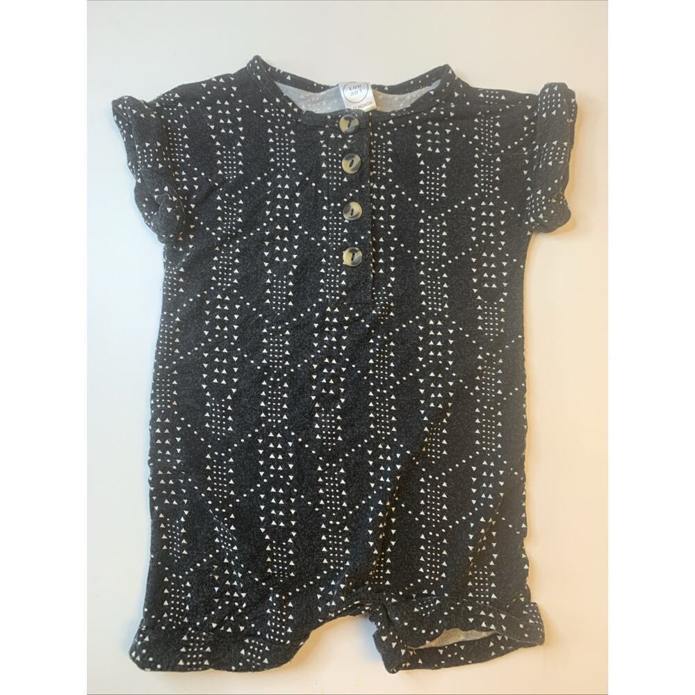 Lou Lou & Co Corey Romper 6-12M Black Dot Baby One Piece Boutique
